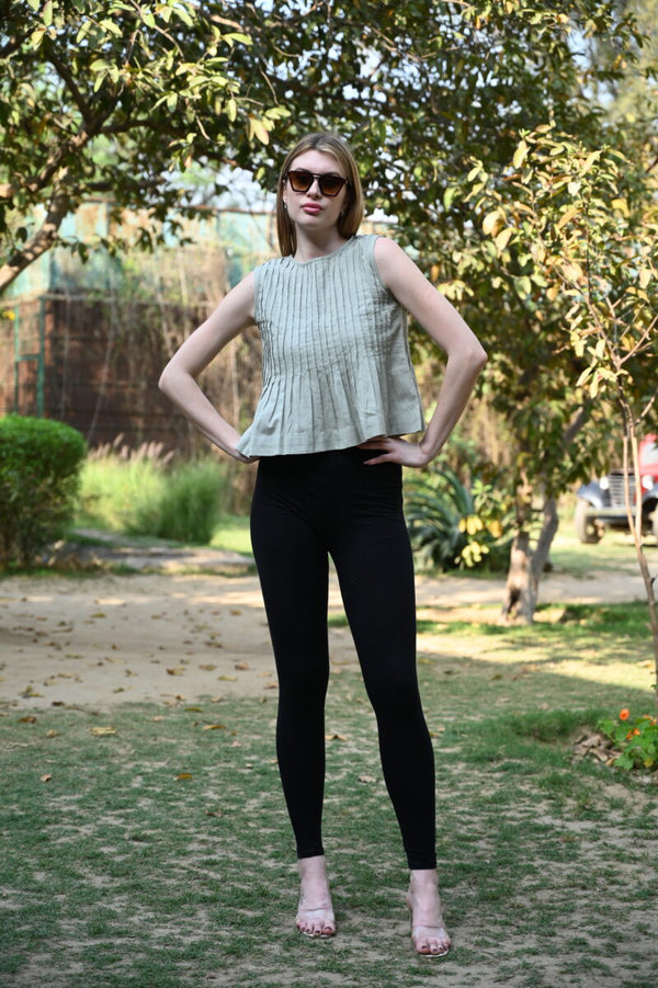 Bold Olive Green – Sleeveless Fit