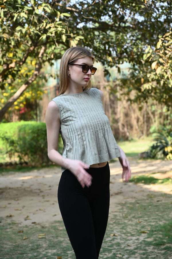 Olive Green Full Sleeve Top | Elegant & Versatile