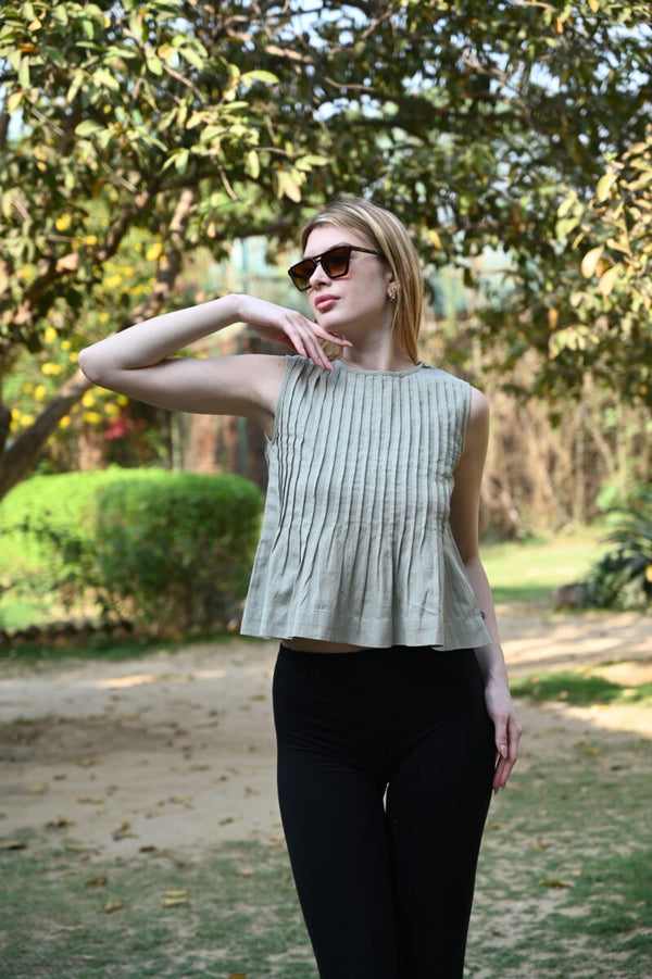 Bold Olive Green – Sleeveless Fit