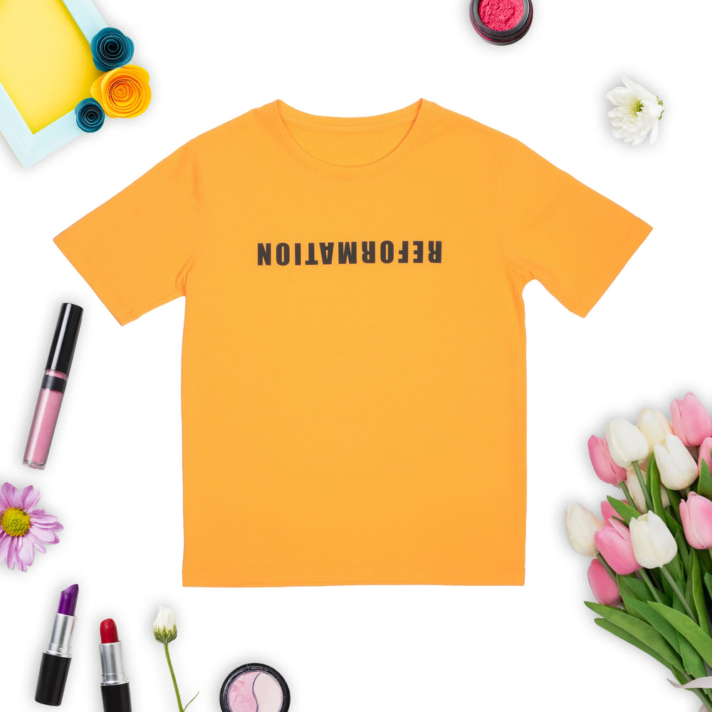 Yellow Interlock Cotton T-Shirt – Reformation
