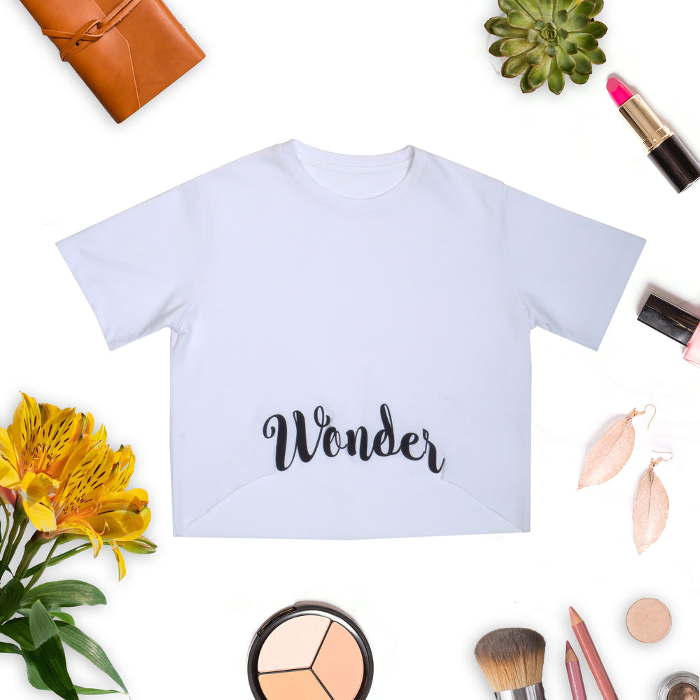 Bold Wonder Print T-Shirt in White