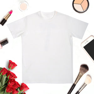 White T-Shirt – Stylish Back Ribbon Design