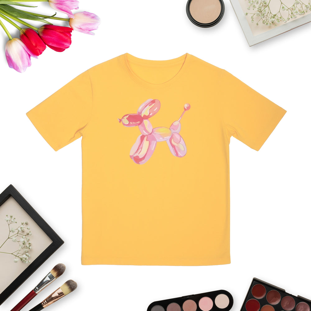 Yellow Horse Print Tee – Interlock Cotton