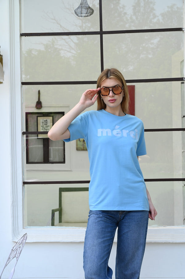 Printed interlock cotton round neck T-shirt