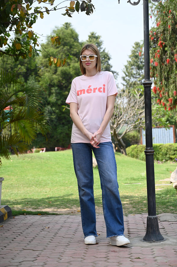 Printed interlock cotton round neck T-shirt