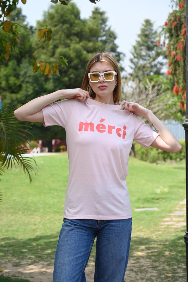 Printed interlock cotton round neck T-shirt