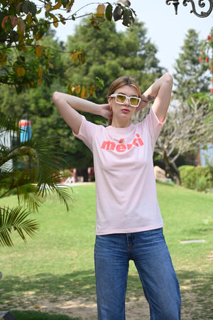 Printed interlock cotton round neck T-shirt