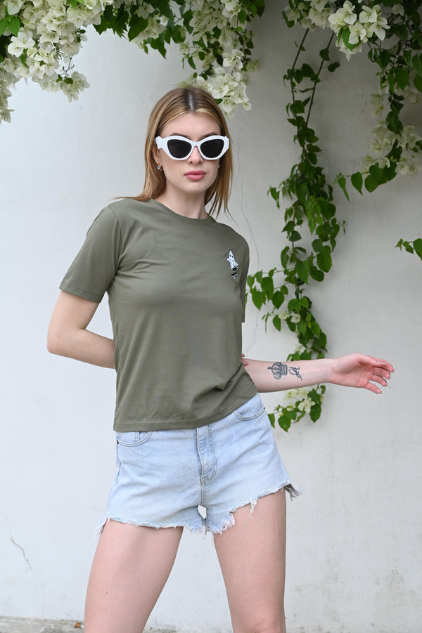 Cool & Casual Olive Green T-shirt