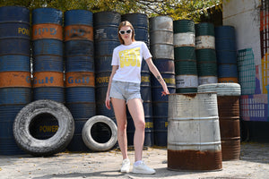 Relaxed Fit White Tee – “Free Soul” Print