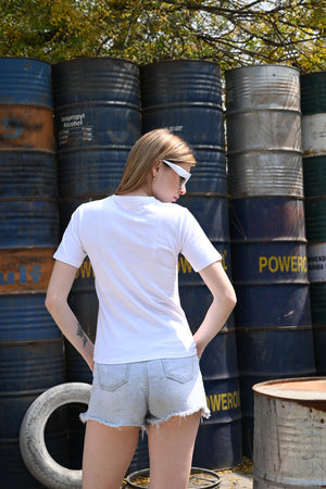 Relaxed Fit White Tee – “Free Soul” Print