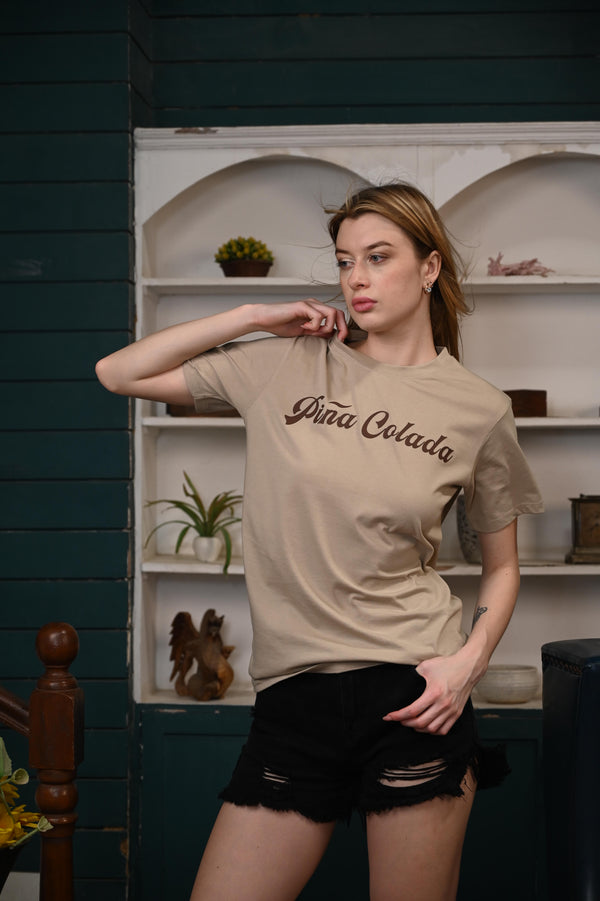 Pina Colada Chic Grey T-Shirt