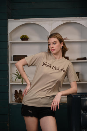 Pina Colada Chic Grey T-Shirt