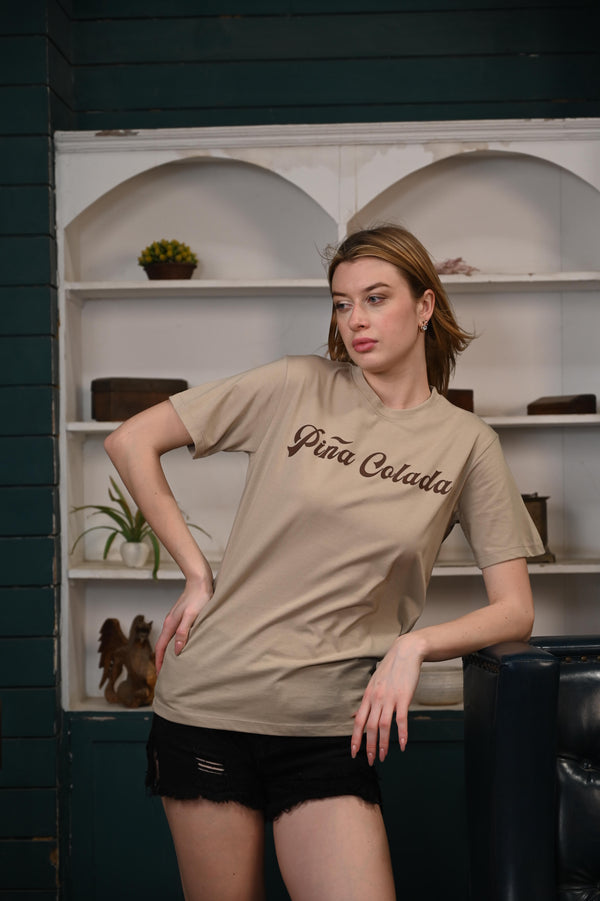 Pina Colada Chic Grey T-Shirt