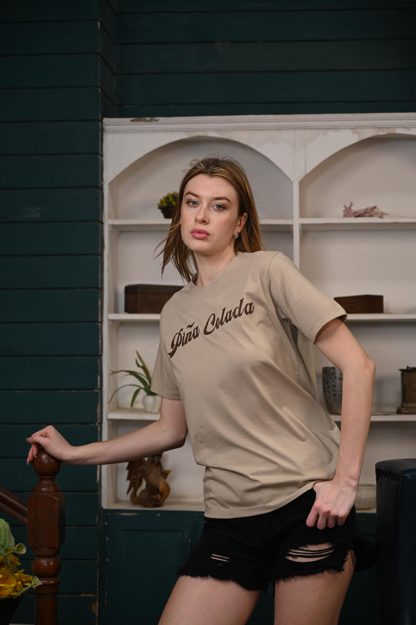 Pina Colada Chic Grey T-Shirt