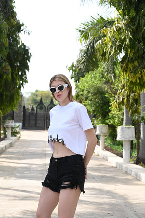 Bold Wonder Print T-Shirt in White