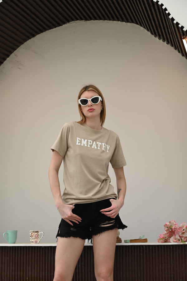 Wear Empathy – Light Brown T-shirt