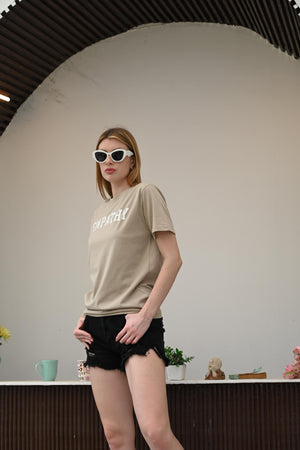 Wear Empathy – Light Brown T-shirt