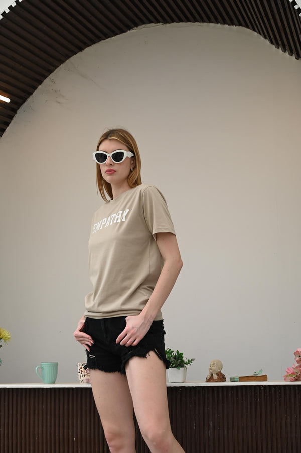 Wear Empathy – Light Brown T-shirt