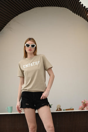Wear Empathy – Light Brown T-shirt