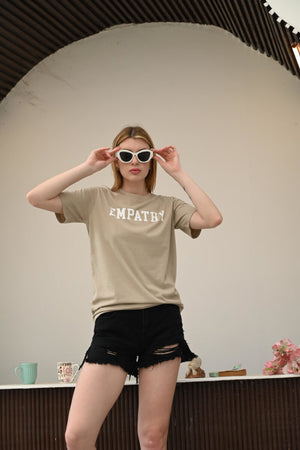 Wear Empathy – Light Brown T-shirt