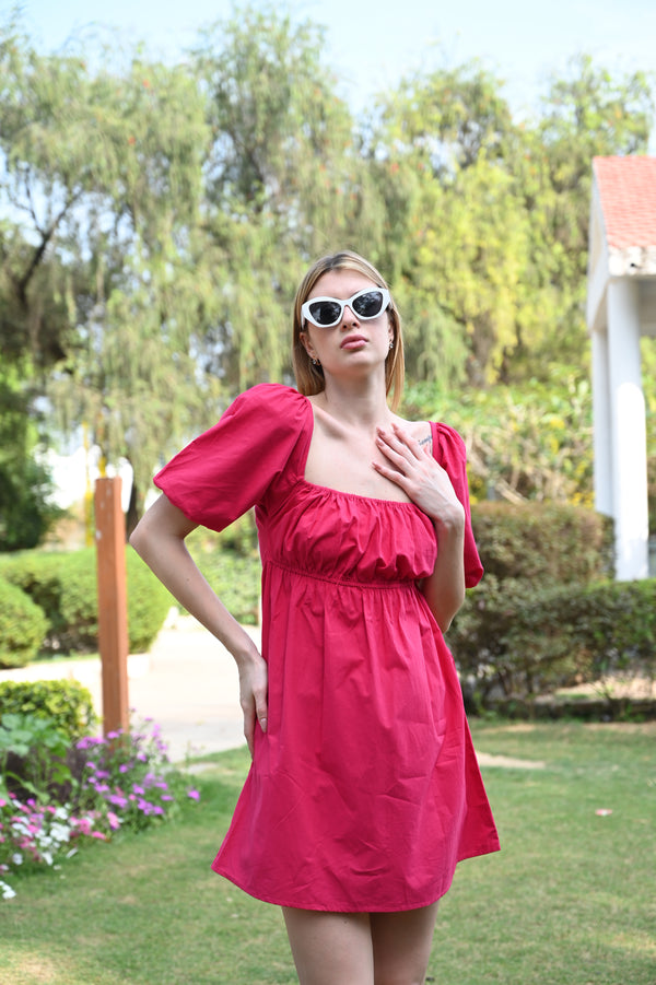 Sleek & Stylish – Maroon Mini Dress