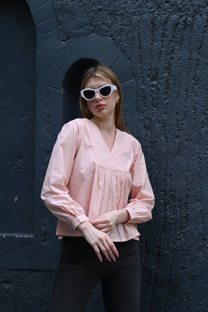 Pretty in Pink – V-Neck Front Design Top