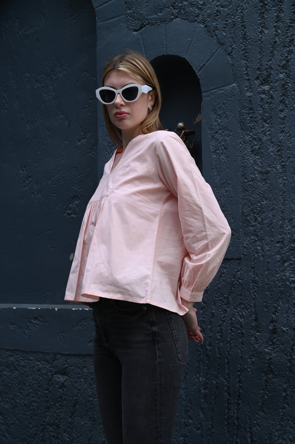 Pretty in Pink – V-Neck Front Design Top