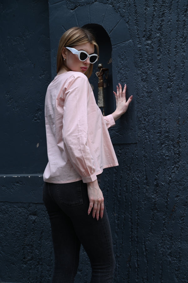 Pretty in Pink – V-Neck Front Design Top
