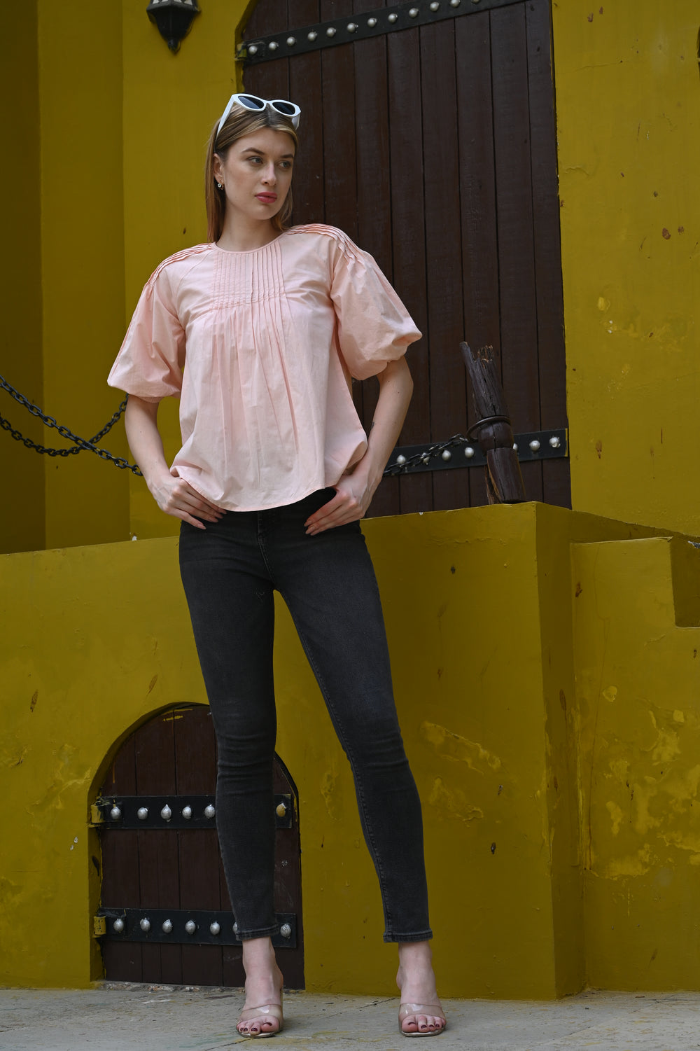 Light Pink Round Neck Top | Soft & Feminine