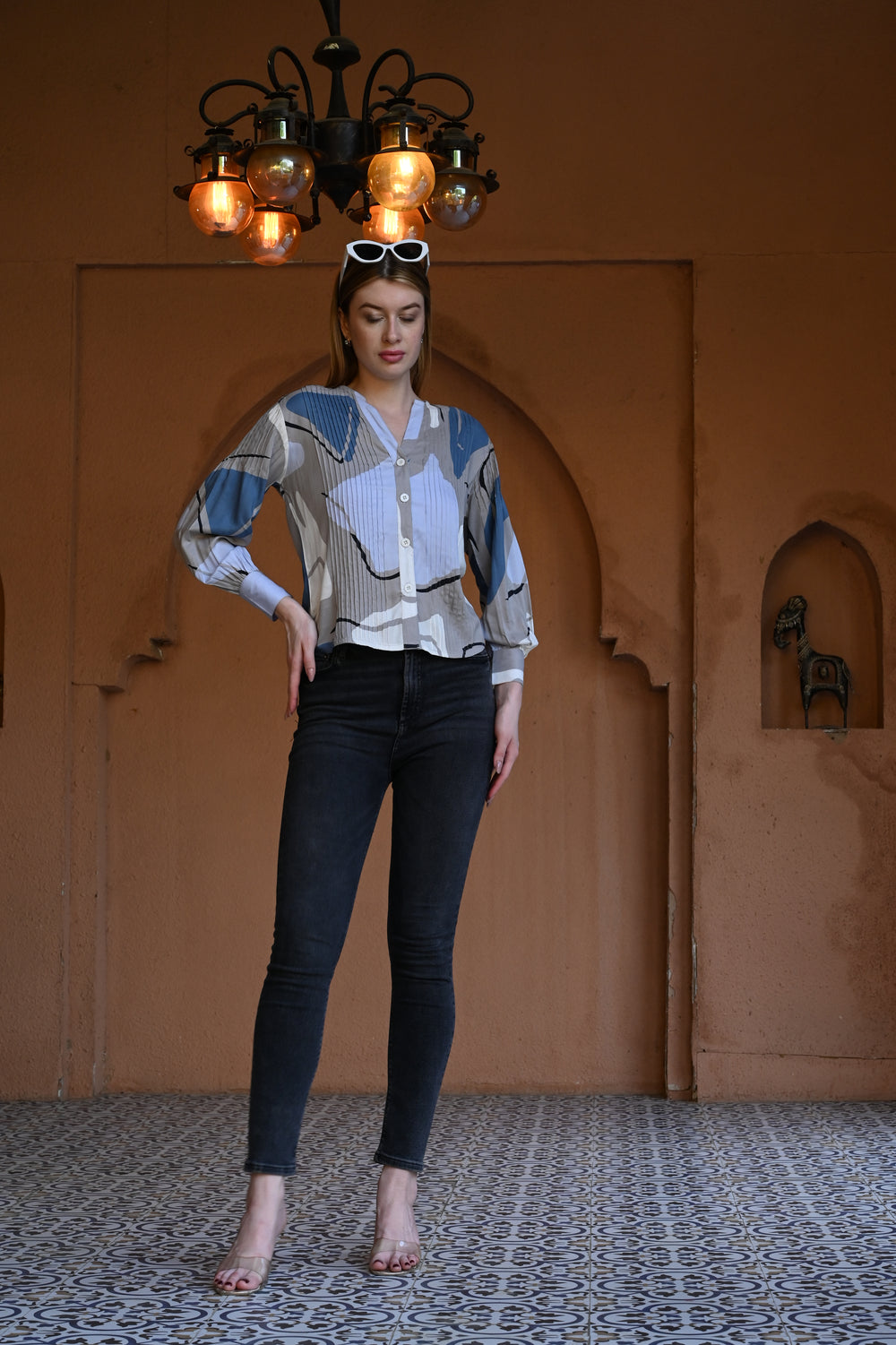 Printed Full Sleeve Shirt Top | Stylish & Comfortable