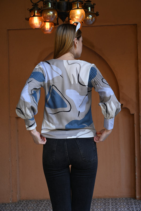 Printed Full Sleeve Shirt Top | Stylish & Comfortable