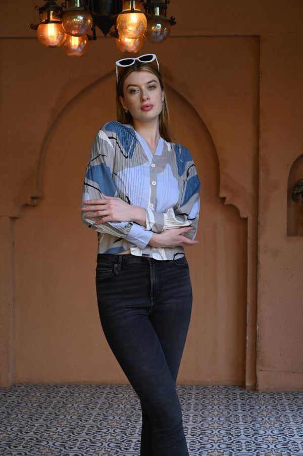 Printed Full Sleeve Shirt Top | Stylish & Comfortable
