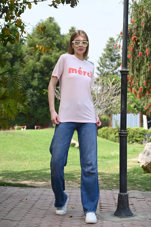 Printed interlock cotton round neck T-shirt