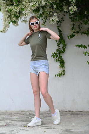 Cool & Casual Olive Green T-shirt