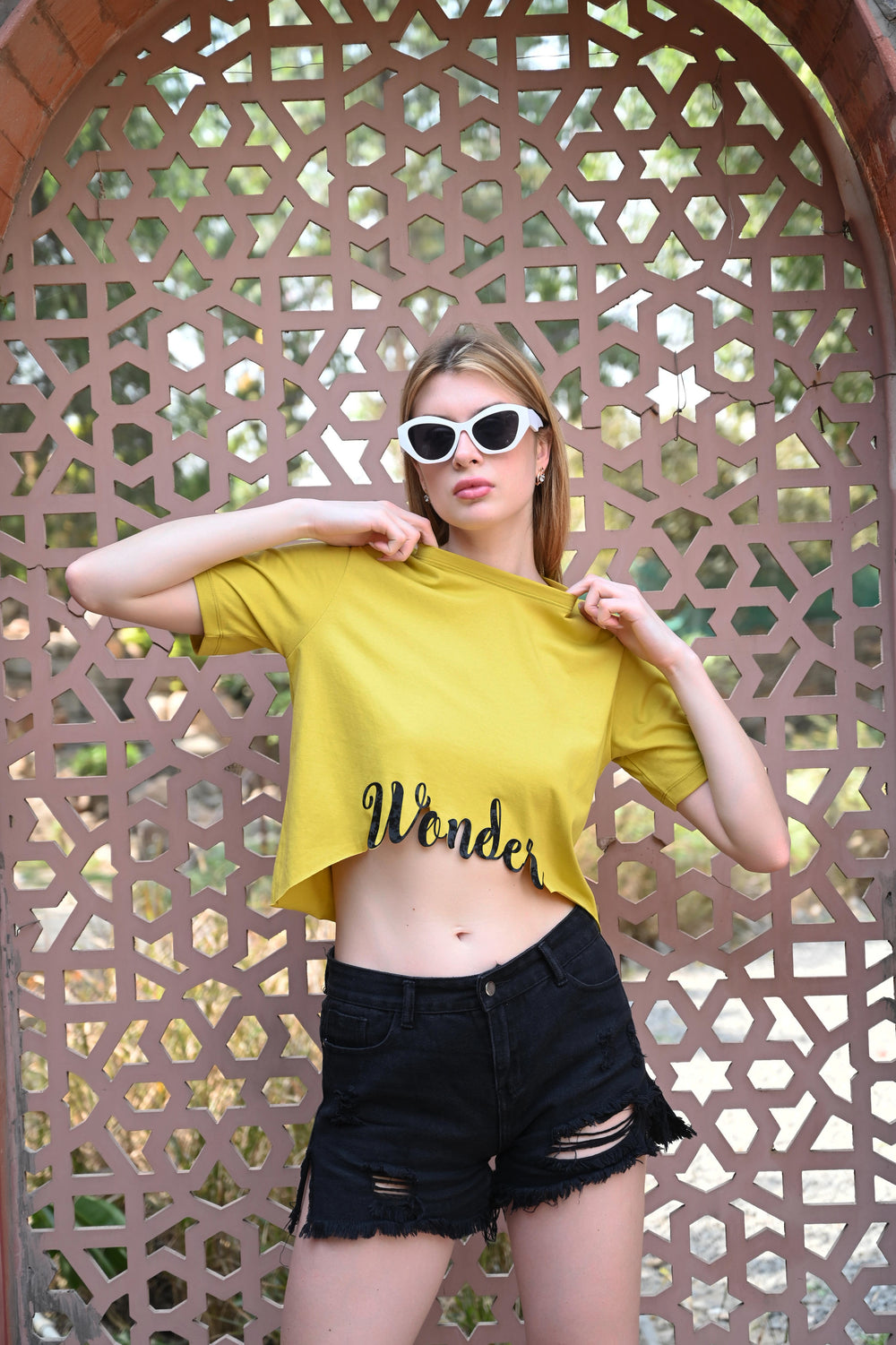 Yellow shade Wonder Print T-Shirt