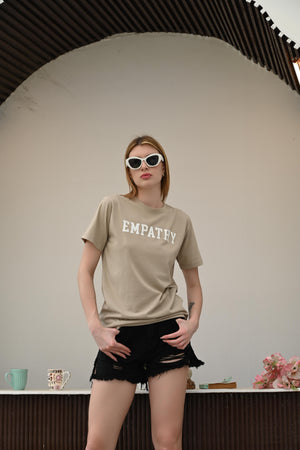 Wear Empathy – Light Brown T-shirt