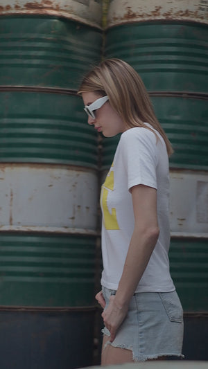 Relaxed Fit White Tee – “Free Soul” Print