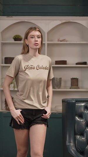 Pina Colada Chic Grey T-Shirt