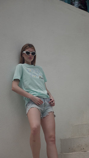 Blue Shade Printed T-shirt